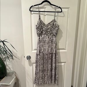 Storia Snake Print Midi Dress